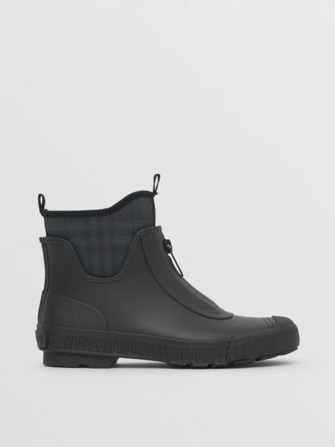 Burberry Vintage Check Neoprene and Rubber Rain Boots