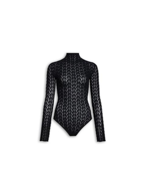 HIGHNECK STRETCH LACE BODYSUIT