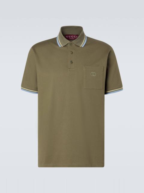 GUCCI Cotton-blend piqué polo shirt
