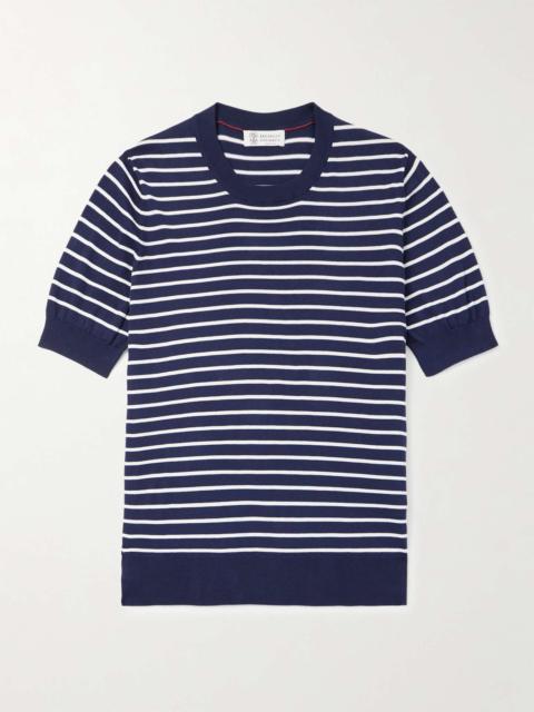 Brunello Cucinelli Slim-Fit Striped Cotton T-Shirt