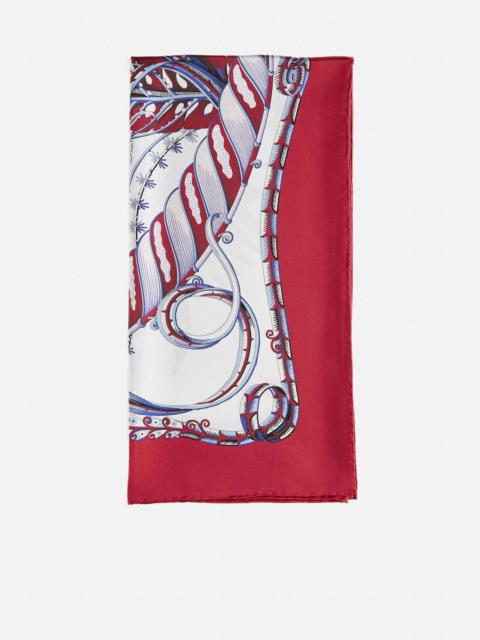 FERRAGAMO Fish print silk scarf