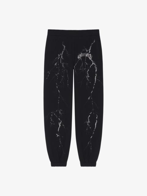 Givenchy JOGGER PANTS IN FLEECE WITH REFLECTIVE ARTWORK