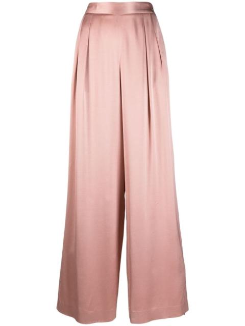 FABIANA FILIPPI pleated wide-leg satin trousers