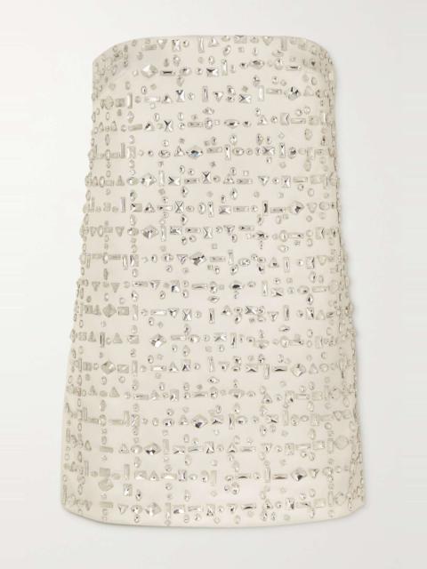 16ARLINGTON Blaise strapless crystal-embellished satin mini dress