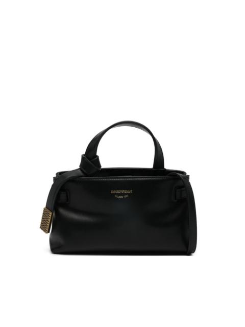 EMPORIO ARMANI knot detail handle tote bag