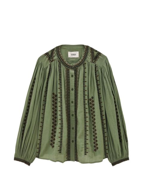 ba&sh Mona embroidered long-sleeved shirt