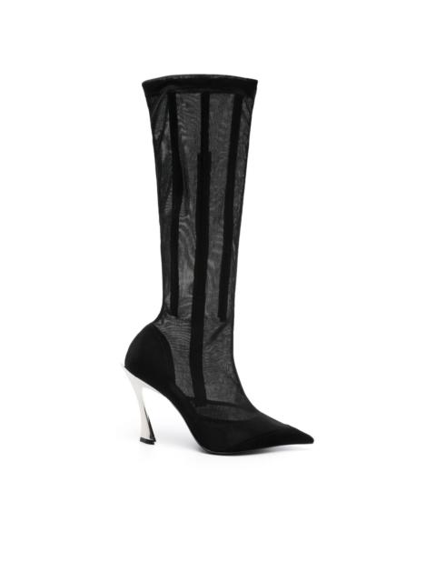 MUGLER 95mm mesh boots