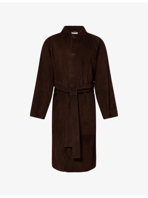The Row Thaddeus Belted Suede Coat