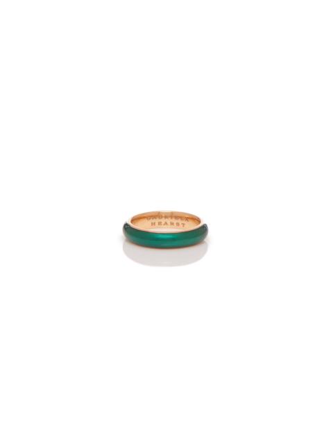 GABRIELA HEARST Vitreous Green Enamel & 18K Gold Ring