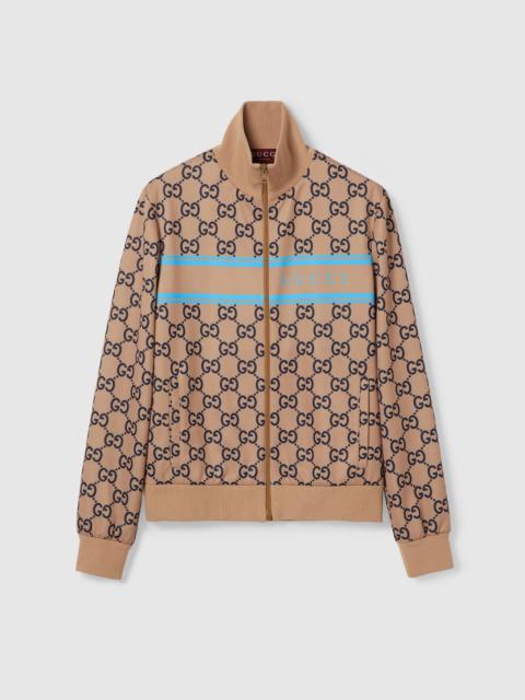 GUCCI Technical jersey GG print zipped jacket