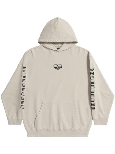 logo-embroidered cotton hoodie