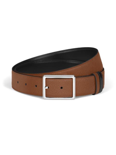 Montblanc 35 MM REVERSIBLE BELT IN SARTORIAL LEATHER WITH RECTANGULAR BUCKLE