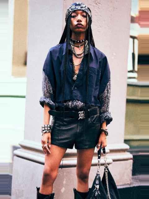 R13 OVERLAY DROP NECK SHIRT