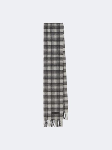 ZEGNA Checked fringed cashmere scarf