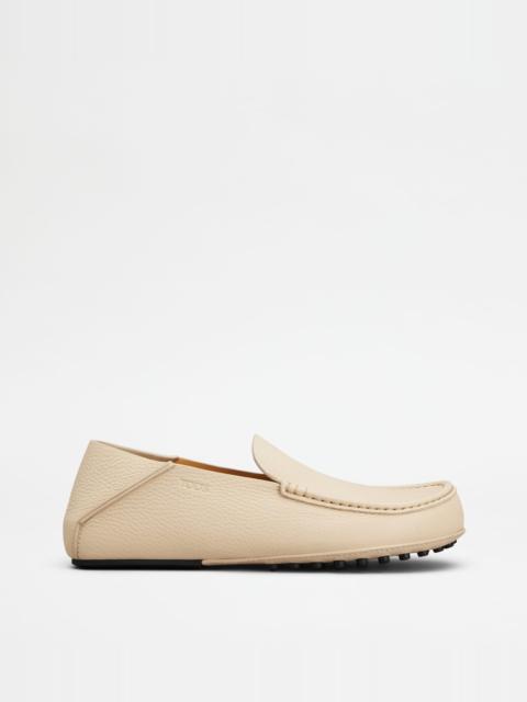 Tod's SLIPPER LOAFERS IN LEATHER - BEIGE