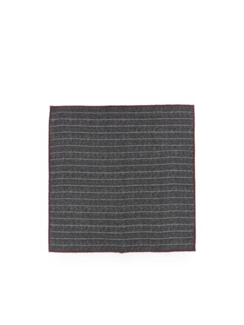 Brunello Cucinelli pinstripe hand-rolled pocket square