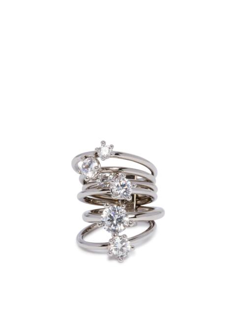 Silver Orbit Diamond Ring
