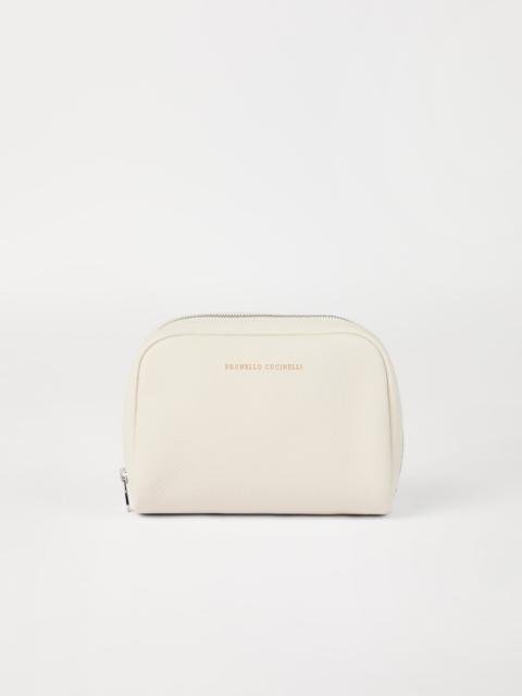 Brunello Cucinelli Fine grain calfskin slim beauty case