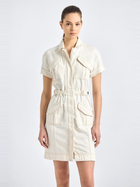 DEREK LAM 10 CROSBY CLOTILDE LINEN DENIM DRESS