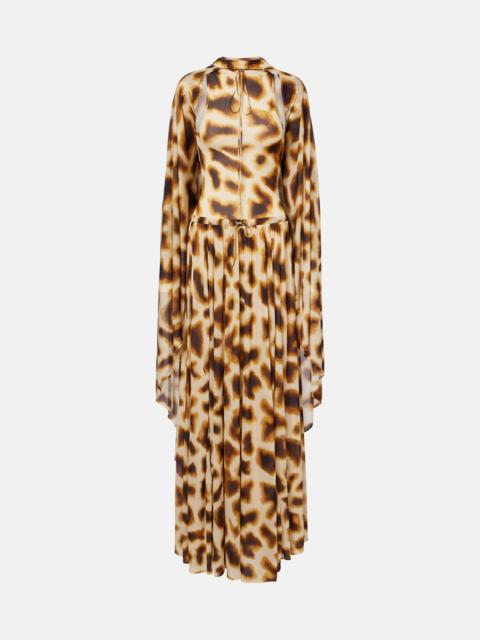 CHRISTOPHER ESBER Printed draped caped gown