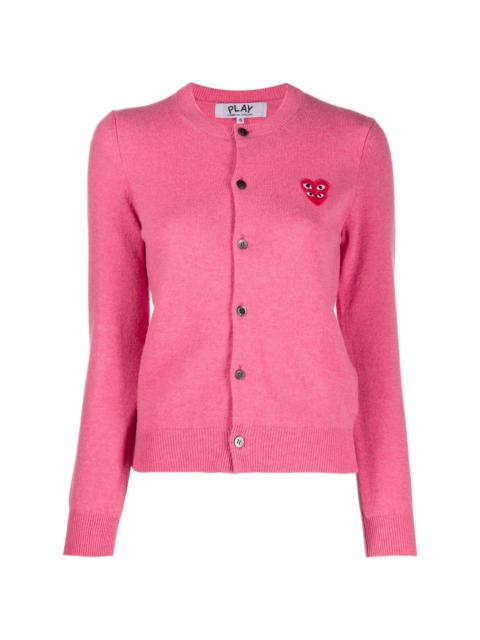 Comme des Garçons PLAY overlapping heart wool cardigan