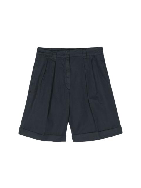pleated chino shorts