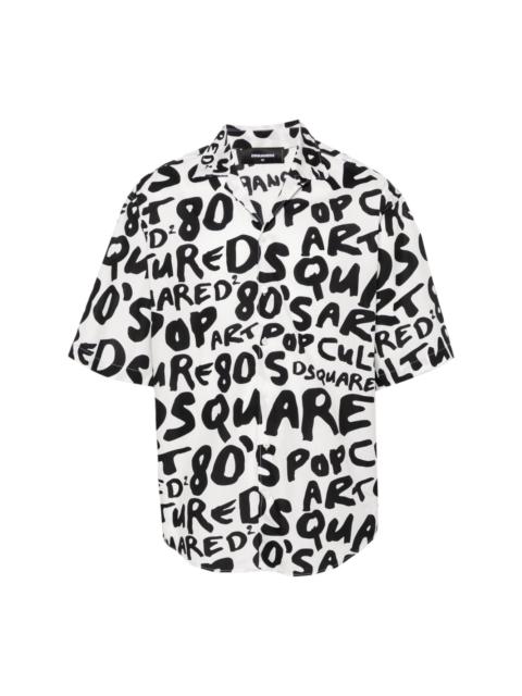 DSQUARED2 logo-print cotton shirt