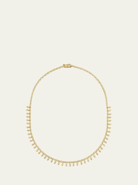 SYDNEY EVAN 14K Yellow Gold Diamond Marquise Fringe Necklace