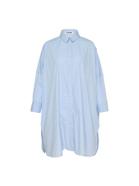 Jil Sander Embroidered Light Cotton Shirt Dress