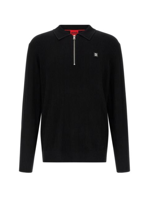 BOSS ribbed polo shirt