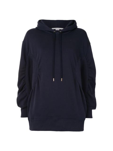 ruched-detail oversized hoodie