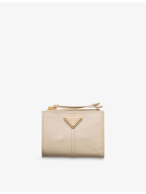 Prada Triangle-Logo Small Leather Wallet