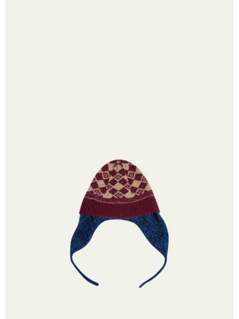 Dries Van Noten Men's Wool Fair Isle Fringe Scarf