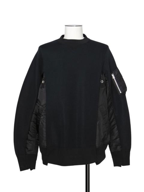 sacai Sponge Sweat x Nylon Twill Pullover