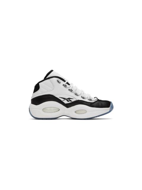 Reebok White & Black Tyrell Winston Edition Question Mid Sneakers