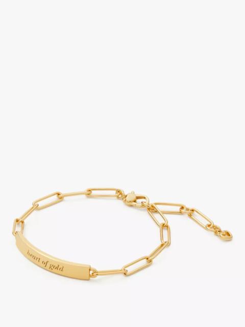 kate spade Heart Of Gold Id Bracelet