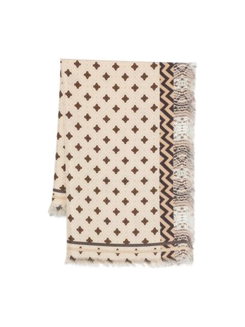 Pierre-Louis Mascia Aloeuw fringe-edge silk scarf