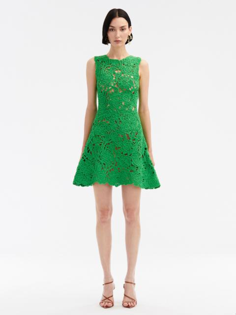 Oscar de la Renta BIRDSNEST POPPIES CROCHET DRESS