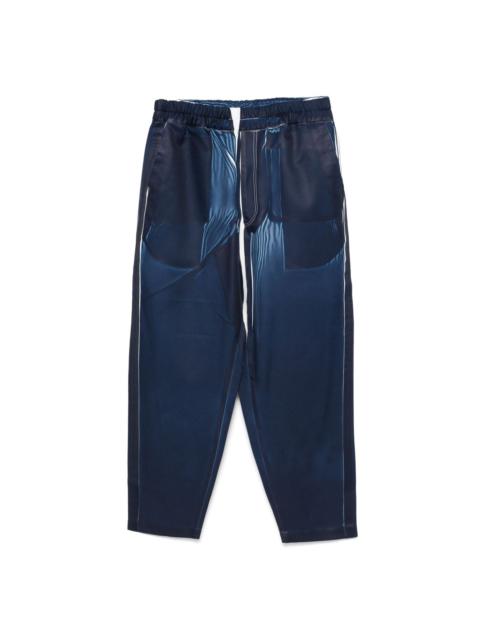 Comme des Garçons SHIRT denim-print trousers