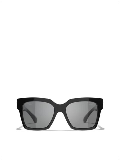 CHANEL CH5557 Square-Frame Acetate Sunglasses