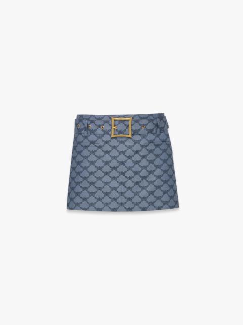 MCM Mini Skirt in Lauretos Denim Jacquard