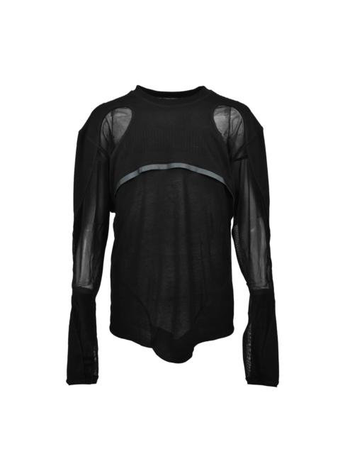 JUNTAE KIM PANELLED CORSET LONG SLEEVE / BLK