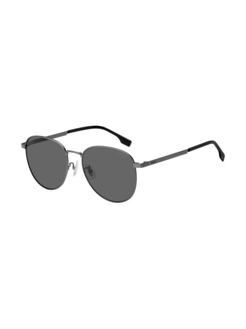 BOSS STEEL AND BETA-TITANIUM SUNGLASSES WITH BLACK END-TIPS