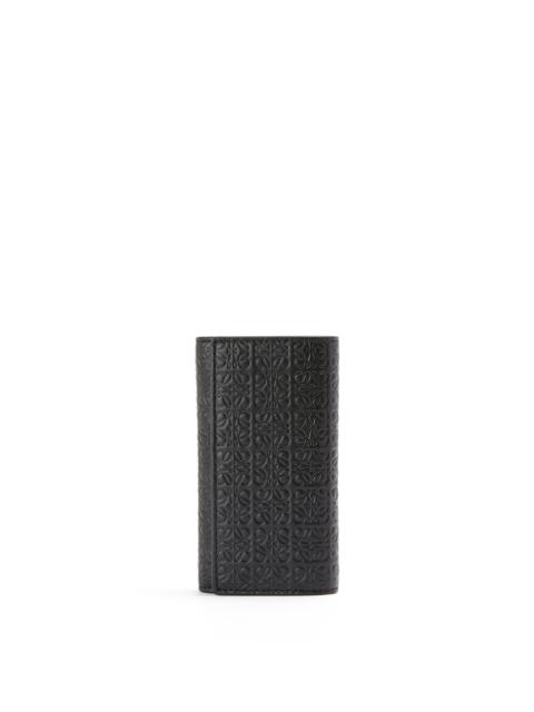 Loewe Repeat key case in embossed silk calfskin