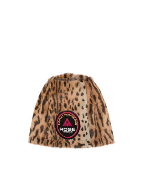 Martine Rose leopard-print patch hat