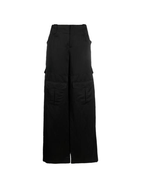 satin cargo trousers