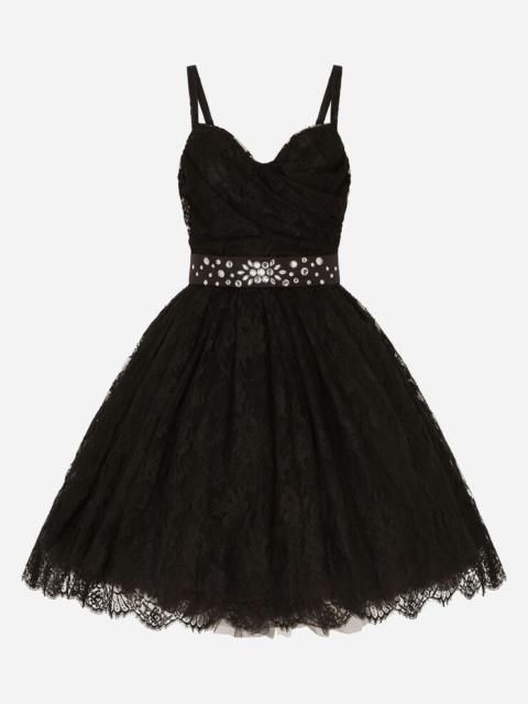Short Chantilly lace dress