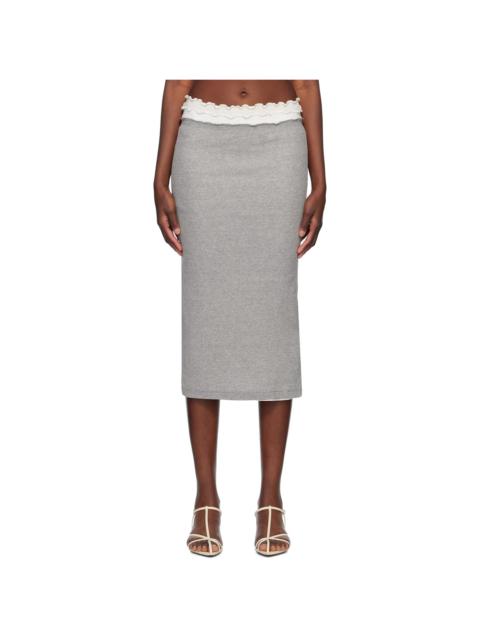 Jil Sander Skirt In Grey Cotton | italist | REVERSIBLE