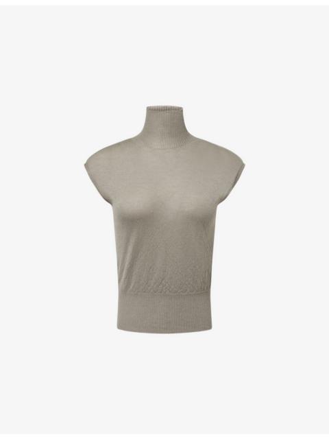 Rick Owens Sleeveless Turtle-Neck Cashmere Jumper
