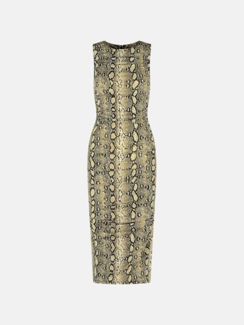 MICHAEL KORS SNAKE PRINT VISCOSE BLEND DRESS